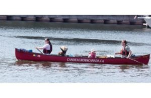 Pamela and Geoff MacDonald leave the marina in the Old Port of Montreal on Tuesday for the final leg of their canoe trip across Canada that began in 2007. Photograph by: Allen McInnis, Montreal Gazet