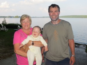 Geoff is pictured here with his Aunt Jane and little Rane.  